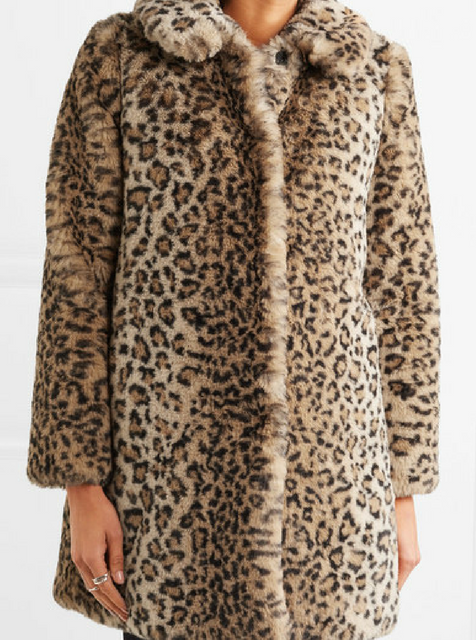 Supreme leopard 2025 faux fur coat
